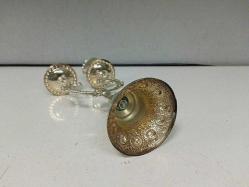 Antika Avrupa Gümüş 2'li Şamdan