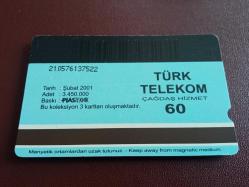 TÜRK TELEKOM TELEFON KARTI TÜRKSAT 2001