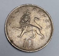 İNGİLTERE 1975 10 NEW PENCE