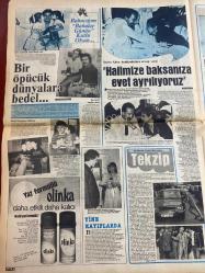 ŞEY HAFTALIK MAGAZİN GAZETESİ DOĞUM GÜNÜ HEDİYESİ  ( Turkish Newspaper ) - 20 HAZİRAN 1983 -TAM TAKIM 12 SAYFADIR -Perihan Savaş-Hülya Işıl-Emel Sayın-Semiha Yankı-Ferdi Tayfur-Oya Aydoğan-Fatma Girik-Ümit Besen-Sezen Aksu-Sinan Özer-Prenses Banu-Deniz Akbulut İşte hamile Perihan Savaş-Mahmut Tezcan-Müjgan-Mügerref-Sibel Egemen-Daniel-Utku Ural-Ülla Yelken-Bu fotoğraf gizli çekildi-26 yaşında bir anne adayı-Yasak aşk resmileşecek mi?-Kadın koruyucu kendini siper ediyor-Çılgınlığın son perdesi-Hoppalaaa Hülya Işıl’da boyattı-Böyleydi böyle oldu-Ya doğurursa-Emel Sayın bu evliliğe korku ile bakıyor-Eski aşk tazelenecek mi?-Bu evlilik sahtedir-Semiha Yankı çocuk doğurmaya hazırlanıyor ama-Telefondaki ses diyordu ki-Aşkımız artık çocuğa bağlı değil-Şoray-Adlı ayrılığı ile gündeme gelen Fatma Girik konuştu-Koca gitti şimdi de ev gidiyor-Bir öpücük dünyalara bedel-Sezen Aksu dedikodulara cevap verdi-Halimize baksanıza evet ayrılıyoruz-Yine kayıplarda-Prenses Banu ile tanışanın vay haline-Kir