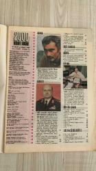 2000 İKİBİN’E DOĞRU AKTÜALİTE DERGİSİ – SAYI 14 – 27 MART–2 NİSAN 1988 – 64 SAYFA ULUSLARARASI SKANDAL: CUMHURBAŞKANINA EŞLİK VE MİT GÖREVİ – MİT SİYASİ GÖREVDE: KİMLER, NASIL, NEDEN? – İMZA KAMPANYASI BAŞLADI: YILMAZ GÜNEY’İ İSTİYORUZ – MİT ARŞİVİNDE YILMAZ GÜNEY – MİT’İN UYARISINA RAĞMEN GÖREVDE – ADALET KAVRAMLARI: KİTAPLIK, İNANÇ VE SİYASET – KADINLARIN GÜNLÜK YAŞAMI – KÜLTÜR-SANAT – SEMİH POROY – CEMAL SÜREYA – KAPAK – TÜRKİYE – İŞÇİ-SENDİKA – TOPLUM – KÜLTÜR-SANAT – YAZI VE ÇİZGİLERLE  YILMAZ GÜNEY – DOĞU PERİNÇEK – NECATİ CUMALI – SEMİH POROY – CEMAL SÜREYA – MELİH CEVDET ANDAY – ŞAHAP BALCIOĞLU – NİHAT BEHRAM – HALİL BERKTAY – HÜSEYİN BÜLBÜL – SERHAN BOLLUK – NEYYİR KALAYCIOĞLU – SÜLEY PERİNÇEK – ASAF GÜVEN AKSEL – ROZERİN DOĞAN – ALİ KARŞILAYAN – DENİZ KAVUKÇUOĞLU – TUNCA ARSLAN – GÜLDEN AYDIN – SEVİL BASTÜRK – ASUMAN BAYRAK – AYŞE BENGİ – TÜRKAN DEMİR – TAKİ DOĞAN – SABİHA ERDEM – KAMİL ERDOĞDU – ALİ HASDEMİR – HÜRRİYET KARADENİZ – HÜSEYİN KALKAN – NURAY MESTCİ – FENNİ ÖZALP