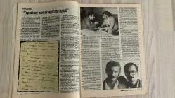 2000 İKİBİN’E DOĞRU AKTÜALİTE DERGİSİ – SAYI 14 – 27 MART–2 NİSAN 1988 – 64 SAYFA ULUSLARARASI SKANDAL: CUMHURBAŞKANINA EŞLİK VE MİT GÖREVİ – MİT SİYASİ GÖREVDE: KİMLER, NASIL, NEDEN? – İMZA KAMPANYASI BAŞLADI: YILMAZ GÜNEY’İ İSTİYORUZ – MİT ARŞİVİNDE YILMAZ GÜNEY – MİT’İN UYARISINA RAĞMEN GÖREVDE – ADALET KAVRAMLARI: KİTAPLIK, İNANÇ VE SİYASET – KADINLARIN GÜNLÜK YAŞAMI – KÜLTÜR-SANAT – SEMİH POROY – CEMAL SÜREYA – KAPAK – TÜRKİYE – İŞÇİ-SENDİKA – TOPLUM – KÜLTÜR-SANAT – YAZI VE ÇİZGİLERLE  YILMAZ GÜNEY – DOĞU PERİNÇEK – NECATİ CUMALI – SEMİH POROY – CEMAL SÜREYA – MELİH CEVDET ANDAY – ŞAHAP BALCIOĞLU – NİHAT BEHRAM – HALİL BERKTAY – HÜSEYİN BÜLBÜL – SERHAN BOLLUK – NEYYİR KALAYCIOĞLU – SÜLEY PERİNÇEK – ASAF GÜVEN AKSEL – ROZERİN DOĞAN – ALİ KARŞILAYAN – DENİZ KAVUKÇUOĞLU – TUNCA ARSLAN – GÜLDEN AYDIN – SEVİL BASTÜRK – ASUMAN BAYRAK – AYŞE BENGİ – TÜRKAN DEMİR – TAKİ DOĞAN – SABİHA ERDEM – KAMİL ERDOĞDU – ALİ HASDEMİR – HÜRRİYET KARADENİZ – HÜSEYİN KALKAN – NURAY MESTCİ – FENNİ ÖZALP