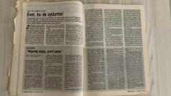 2000 İKİBİN’E DOĞRU AKTÜALİTE DERGİSİ – SAYI 34 – 14 AĞUSTOS 1988 – 64 SAYFA 200 TUTUKLUYA GÜNDE 30 İĞNE – “KOBAY OLARAK KULLANILDIK” – “DAL”DA İŞKENCE GÖREN TUTUKLUNUN RECEP ERGUN İLE RÖPORTAJI – TUTUKLULARIN İFADELERİ: TEDAVİ Mİ, DENEY Mİ? – TUTUKLULARIN BEDENİNE ZORLA MÜDAHALE – İŞÇİLERİN GÖZÜYLE SENDİKAL MÜCADELE – KADINLARIN GÜNLÜK YAŞAMI – KÜLTÜR-SANAT – SEMİH POROY – CEMAL SÜREYA – KAPAK – TÜRKİYE – İŞÇİ-SENDİKA – DÜNYA – KÜLTÜR-SANAT – YAZI VE ÇİZGİLERLE  RECEP ERGUN – DOĞU PERİNÇEK – NECATİ CUMALI – SEMİH POROY – CEMAL SÜREYA – MELİH CEVDET ANDAY – ŞAHAP BALCIOĞLU – NİHAT BEHRAM – HALİL BERKTAY – HÜSEYİN BÜLBÜL – SERHAN BOLLUK – NEYYİR KALAYCIOĞLU – SÜLEY PERİNÇEK – ASAF GÜVEN AKSEL – ROZERİN DOĞAN – ALİ KARŞILAYAN – DENİZ KAVUKÇUOĞLU – TUNCA ARSLAN – GÜLDEN AYDIN – SEVİL BASTÜRK – ASUMAN BAYRAK – AYŞE BENGİ – TÜRKAN DEMİR – TAKİ DOĞAN – SABİHA ERDEM – KAMİL ERDOĞDU – ALİ HASDEMİR – HÜRRİYET KARADENİZ – HÜSEYİN KALKAN – NURAY MESTCİ – FENNİ ÖZALP – OĞUZ SAKALLI – MELTEM SAVCI