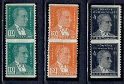 1931 - 1932 BİRİNCİ ATATÜRK SERİSİ 10 Para, 20 Para ve 4 KURUŞ VALÖRLÜ DANTELSİZ ERÖRLÜ 3 ADET NADİR PUL.