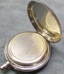 AnTiKa ÖZEL YaPıM İSVİÇRE  GüMüŞ KURMALI CEP SAATİ.......ARıZaLı