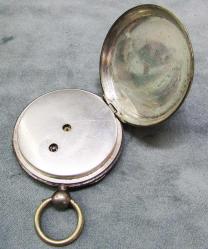 AnTiKa JOS JOHNSON London ANaHTaR KuRMaLı GÜMÜŞ CEP SAATİ.....ARıZaLı