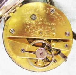 AnTiKa JOS JOHNSON London ANaHTaR KuRMaLı GÜMÜŞ CEP SAATİ.....ARıZaLı