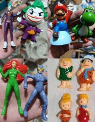 ÜCRETSİZ KARGO çizgi film animasyon süper kahramanlar figür oyuncak set. Joker Süper Mario taş devri vb. Koleksiyon dekor tasarım hediye vintage retro hobi reklam promosyon minyatür diorama nostalji