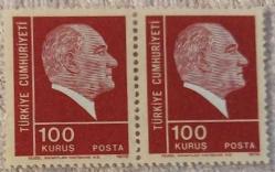 1972 Türkiye Sürekli Pul - Atatürk 100 Kuruş