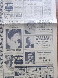 Yeni Sabah Gazetesi - Turkish Newspaper - 29 Ekim 1958 - Cumhuriyet Bayramı kutlu olsun - Cumhuriyet Bayramı sebebiyle yurtta büyük törenler yapılıyor - gençliğin yayınladığı bültenler - Cumhuriyet Bayramı sebebiyle mesaj ve tebrikler - Orgeneral İsmail Hakkı Tunaboylu'yu dün toprağa verdik Fotoğrafı - Eyüp Han Pakistan diktatörü - Rotary Kulübünde cumhuriyet günü fotoğraf - Ahçısı da De Gaulle'e oy vermemiş - CHP Anadolu ajansını savcılığa şikayet ediyor - Sivas'ta il basın bürosu kuruldu - Yeni Papa dün gece seçildi - Cafer ile Hürmüz karikatür çizen Altan Erbulak - Hayk Hammer çizen Oğuz Aral - Müzeyyen Senar Mediha Demirkıran Muzaffer Akgün Celal Şahin Tepebaşı gazinosu'nda - Nobel edebiyat mükafatını alan Rus Yazar Pasternak Rus yazarlar birliğinden çıkarıldı - Şeyhin Encamı Karaca tiyatrosunda - gönüller sultanı Mevlana yazan Mehmet Önder Yazı Dizisi - mithatpaşa'da dörtlü turnuva Galatasaray Adalet Spartak Vefa maçı - milli takımımız dün gece Bükreş'e vardı -Beşiktaş Real Madrid