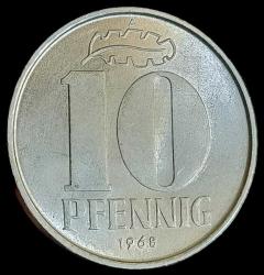 Doğu Almanya 1968 10 Pfennig Çil