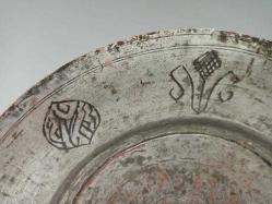 Antika Osmanlı Kalem İşçilikli Dövme Bakır Lenger