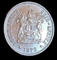 Güney Afrika Cumhuriyeti 1972 2 Cent Nadir yıl