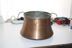 ANTİKA Eski Dönem Dövme Elyapımı Bakır Kazan  DETAYLAR RESIMLERDE (KIRMIZI KASA 1