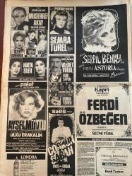 ŞEY HAFTALIK MAGAZİN GAZETESİ DOĞUM GÜNÜ HEDİYESİ  ( Turkish Newspaper ) - 26 EKİM 1985 -TAM TAKIM 12 SAYFADIR -Hale Soygazi-Tarık Akan-İbrahim Tatlıses-Perihan Savaş-Derya Tuna-Hüner Coşkuner-Gülistan Orhan-Müjdat Gezen-Müserref Akay-Muzaffer Uzipınar-Sezer Güvenirgil-Mertin Fırat-Ayla Bora-Hülya Süer-Semra Türel-Vahdet Vural-Huri Sapan-Aysel Mutlu-Ülkü Erakalin-Coşkun Sabah-Erdal Özbek-Gülşen Bubikoğlu-Behçet Nacar-Nilgün Saraylı-Hüseyin Can-Erkut Can-Mine Şoley-Coşkun Ersöz-Ahmet Uğurlu-Ahmet Selçuk İlkan-Emel Çölgeçen-Süheyl Uygur-Süheyla Uygur-Dul sevişmesi-Bir avuç cennet’in cennet köşesi-Geleceği bu adamın elinde-Tatlıses’in aşk defteri yine karıştı-Bu yüzük parmakta kalacak mı-Derya Tuna da Perihan Savaş’ın yolunda-Kiminle olursa olsun beni kızımla rahat bıraksın-3 yıl erkek orucu tutacak-Bu arabaya evet derim-Kocama dahi güzelliğimi harcatmam-İzmirli kürk Ankara’da olay yarattı-Harika Avcı’nın sahne nikahı bitti-Bahtsız gelini Ankara’ya kaçırdılar-Ağlatan çocuklar güldürenlere