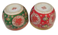 Eski Çin El İşçilikli Porselen Çorba Kasesi Takımı