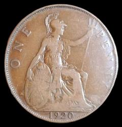 İngiltere 1920 One Penny