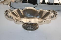 ORJİNAL BAKIR SÜPER SUNUMLUK COK KALIN GÜMÜŞ KAPLAMA DETAYLAR RESIMLERDE   (MAVİ  KASA 1