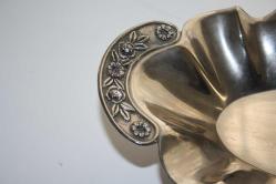 ORJİNAL BAKIR SÜPER SUNUMLUK COK KALIN GÜMÜŞ KAPLAMA DETAYLAR RESIMLERDE   (MAVİ  KASA 1