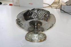 ORJİNAL BAKIR SÜPER SUNUMLUK COK KALIN GÜMÜŞ KAPLAMA DETAYLAR RESIMLERDE   (MAVİ KASA 1