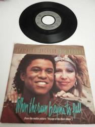 JERMAINE JACKSON & PIA ZADORA * WHEN THE RAIN BEGINS TO FALL * FOLLOW MY HEARTBEAT 1984 AVRUPA BASKI 45LİK PLAK