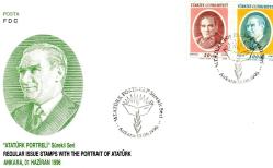 Birinci Gün Zarfı (FDC)-1996 Atatürk Temalı Posta Pulu Birinci Gün Zarfı