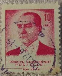 1961 Türkiye Sürekli Pul - Atatürk 10 Kuruş