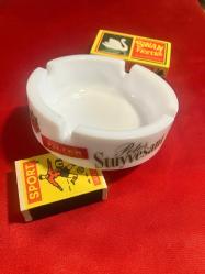 VİNTAGE PETER STUYVESANT OPALİN KÜLTABLASI VİNTAGE KİBRİT HEDİYELERİYLE