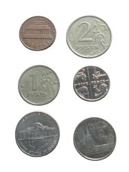 6 Adet Dünya Paraları Yabancı Koleksiyon Madeni Para. Eski Para . Yabancı Madeni Para.