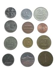 LOT.20 » 12  Adet Dünya Paraları Yabancı Koleksiyon Madeni Para. Eski Para . Yabancı Madeni Para.