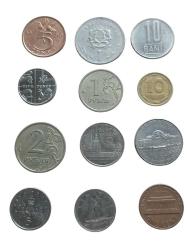 LOT.18 » 12  Adet Dünya Paraları Yabancı Koleksiyon Madeni Para. Eski Para . Yabancı Madeni Para.