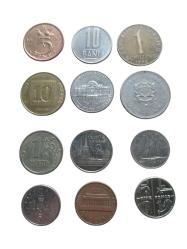LOT.12 » 12  Adet Dünya Paraları Yabancı Koleksiyon Madeni Para. Eski Para . Yabancı Madeni Para.