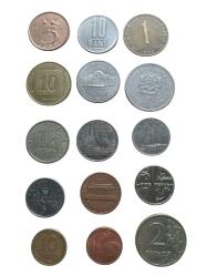 LOT.3 » 15  Adet Dünya Paraları Yabancı Koleksiyon Madeni Para. Eski Para . Yabancı Madeni Para.