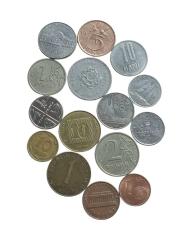 LOT.4 » 15  Adet Dünya Paraları Yabancı Koleksiyon Madeni Para. Eski Para . Yabancı Madeni Para.