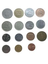 LOT.6 » 15  Adet Dünya Paraları Yabancı Koleksiyon Madeni Para. Eski Para . Yabancı Madeni Para.