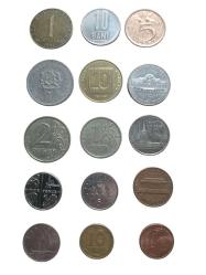 LOT.7 » 15  Adet Dünya Paraları Yabancı Koleksiyon Madeni Para. Eski Para . Yabancı Madeni Para.