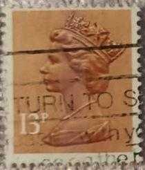 1988 İngiltere Pulu - Kraliçe II. Elizabeth 13p