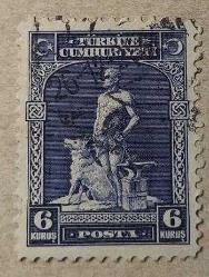 1929 Türkiye Pul - Lonrda Baskısı 6 krş.