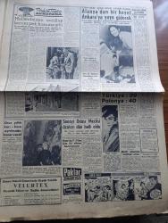 Yeni Sabah Gazetesi - Turkish Newspaper - 19 Kasım 1959 - Pakistan devlet reisi Eyüp Han Ankara'da Celal Bayar tarafından karşılandı fotoğraf - Pakistan Reisicumhurunu karşılama töreninde Ankara emniyet müdürünün otomobili iki kişiyi ezdi ezilen vatandaşlar derhal öldü fotoğraf - Londra'da kaza geçiren doçent Halide Dolu 17 bin tazminat alıyor - meşhur soprano Maria Callas boşandıktan sonra fotoğraf - Samsun'da 12 Nurcu dün ağır cezaya verildi - Saidi Nursi - CMKP kongresinde Osman Bölükbaşı sert konuştu fotoğraf - Cafer İle Hürmüz karikatür çizen Altan Erbulak - Hayk Hammer çizen Oğuz Aral - Audrey Hepburn moda yarattı fotoğraf - İttihat ve Terakki içinde dönenler Anlatan Galip Vardar Yazan Samih Nafiz Tansu Yazı Dizisi - Fenerbahçe Nice maçı 14.15'te başlayacak maçı radyo naklediyor - Nice takımını dikkatle seyreden Molnar fotoğraf - Galatasaray Adalet karşısında mağlubiyetten  güç kurtuldu fotoğraf - Karagümrük Vefa'yı rahat yendi - Nice beraberlik için oynayacak - Saim Kaur