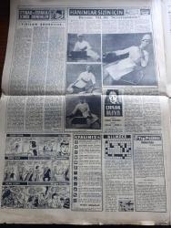 Yeni Sabah Gazetesi - Turkish Newspaper - 19 Kasım 1959 - Pakistan devlet reisi Eyüp Han Ankara'da Celal Bayar tarafından karşılandı fotoğraf - Pakistan Reisicumhurunu karşılama töreninde Ankara emniyet müdürünün otomobili iki kişiyi ezdi ezilen vatandaşlar derhal öldü fotoğraf - Londra'da kaza geçiren doçent Halide Dolu 17 bin tazminat alıyor - meşhur soprano Maria Callas boşandıktan sonra fotoğraf - Samsun'da 12 Nurcu dün ağır cezaya verildi - Saidi Nursi - CMKP kongresinde Osman Bölükbaşı sert konuştu fotoğraf - Cafer İle Hürmüz karikatür çizen Altan Erbulak - Hayk Hammer çizen Oğuz Aral - Audrey Hepburn moda yarattı fotoğraf - İttihat ve Terakki içinde dönenler Anlatan Galip Vardar Yazan Samih Nafiz Tansu Yazı Dizisi - Fenerbahçe Nice maçı 14.15'te başlayacak maçı radyo naklediyor - Nice takımını dikkatle seyreden Molnar fotoğraf - Galatasaray Adalet karşısında mağlubiyetten  güç kurtuldu fotoğraf - Karagümrük Vefa'yı rahat yendi - Nice beraberlik için oynayacak - Saim Kaur