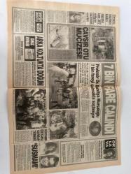 BUGÜN 2 GAZETESİ - 26 ŞUBAT 1991 - TAM TAKIM 8 SAYFADIR -Neşe-Şadan Sürmen-Dr. Canap Turhan-Sevgi Yazıcı-Zuhal Çalık-Dr. Servet Aktüre-Serkan Karacık-Nurdan Yurdabak-Beyazıt Aytekin-Melike-Üner Önder-Nuik-Çarşaftan İçim yanıyor-Polis kızımın katilini bulmak istemiyor mu-Bu yakışıklı katil mi-Skandal-Ölmek üzere olan gence sağlam raporu verdiler-Kocamı büyüyle eve bağladım-Aşk büyüleri-Karadeniz’de dağ taş altın-Çavşır otu mucizesi-Sizdeki yürek mangal gibi mi-Bu bir cesaret testidir-Doğum sonrası anneye çok zor-İlk 6 için-Yeni buluşlar yeni mallar-Yemek ısıtıcısı-Günün yemeği çiğ köfte-Ay anne önemlidir depresyonlar anlar yaşatır-Kocamı doktor öldürdü-Çılgın-Aldatan karısının en hassas yerine uykuda Japon yapıştırıcı döktü Gülmece güldürmece-Üner Önder-Nuik-Çarşaftan-Aşıklar geçidi-Aşık aptalı