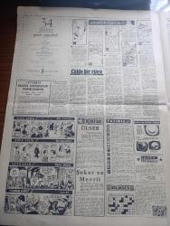 Yeni Sabah Gazetesi - Turkish Newspaper - 26 Ağustos 1958 - Bursa'da iş hayatı felce uğradı - Bursa'da korkunç yangın dün sabah söndü fotoğraf - Celal Bayar uğranılan kayıplar telafi edilecek dedi - Reisicumhur Celal Bayar beraberinde sanayi vekili Samet Ağaoğlu Bursa valisi ve matbaası yanan hakimiyet gazetesi sahibi olduğu halde yangının tahribatını tetkik ediyor fotoğraf - Bursa yangınında bir tek çapulculuk hadisesi olmadı - Bursa'da yangının 2 defa tehdit ettiği ulu cami görülüyor fotoğraf - Yeni İngiliz planını dün kabul ettik - imralı'dan kaçan iki mahkum yakalandı - Cafer ile Hürmüz karikatür çizen Altan Erbulak - komünist Mao Zedung Krutçef'in emrinde fotoğraf - büyükçekmece'de geniş bir tersane kurulacak - büyük yıldız Zeki Müren diyor ki Altın Deniz plajında bir daireye sahip olduğum için mutluyum - profesyonel Lig Yarın mithatpaşa'da başlıyor - Galatasaray döndü fotoğraf - voleybol milli takımı açıklandı - Fenerbahçe'de disiplin ön planda - Beşiktaş bugün antrenman yapacak
