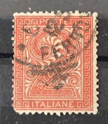 1865 İtalya 2 Centimi Damgalı Pul