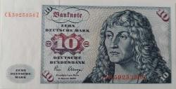 ALMANYA (GERMANY) 10 DEUTCCHE MARK 1980 YILI ORİJİNAL KAĞIT PARA ÇİL CK5925356Z ÇİL'İ ÇOK NADİRDİR