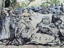 Nadir Eskilerden Kahveci Güzeli Kadife Duvar Halısı