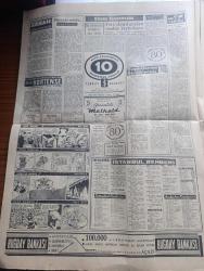 Yeni Sabah Gazetesi - Turkish Newspaper - 18 Eylül 1958 - Adnan Menderes İstanbul'da iki mühim tesisin temelini attı fotoğraf - Amerikan diplomatlarının Atina toplantısı tehir oldu - Pişkin teyze gazeteci oldu - 62 Türk'ün açlık grevi devam ediyor - Süreyya Paşa'nın 89 milyon liralık servetinin varisleri tespit olunacak - Türkkuşunun iki pilotu Avni Yaykın Ve Enver Gençer şehit oldu fotoğraf - kalacak canavarı Kandemir Sipahipala günde 200 sigara içiyor - Cafer ile Hürmüz karikatür çizen Altan Erbulak - Hayk Hammer çizen Oğuz Aral - Mareşal Çan Kay Şek kızıl Çini dün tehdit etti - Greta Garbo çirkindir - Migros Türk eleman aramaktadır - İtalyan sinemasında bir Tunuslu güzel Claudia Cardinale fotoğraf - Fenerbahçe 6 Kasımpaşa fotoğraflar - pazar günkü büyük maçın hazırlıkları Beşiktaş ve Galatasaray bugün antreman yapacaklar - günün en güzel golü Şeref Has'tan fotoğraf - Kalamış Moda Yüzme Yarışı - profesyonel ligde son puan durumu - atletlerimiz Sofya'ya vardı -  Ethem Yetkiner
