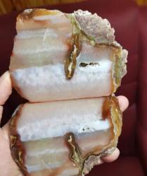 Manzaralı Kırmızı Su Hattı Akik Taşı: Duygusal Denge İçin Gün Batımı Deniz Manzarası Kristali - Ağırlık: 517g - Benzersiz Koleksiyonluk Nadir Parça