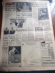 Yeni Sabah Gazetesi - Turkish Newspaper - 29 Mayıs 1958 - Fransa'da hükümet Dün istifa etti Coty De Gaulle'ü Paris'e çağırdı - Beyazıt meydanı'nın genişletilmesi ile ilgili olarak istimlaklere devam edilmektedir fotoğraf - İstanbul'u 505 yıl önce bugün fethettik - Ulubatlı Hasan adına - Amasya ve Sivas'ta sel - Büyük Millet Meclisi basın suçlarını af teklifini reddetti - fetih yıldönümü törenle kutlanıyor - İstanbul'un telefon ihtiyacı karşılanıyor - Bahar ve çiçek bayram için Gülhane parkı'nda hazırlıklar tamamlanıyor fotoğraf - Kıbrıs'ta Türkler için toplama kampları - eski otomobil yarışı fotoğraf - Cafer ile Hürmüz karikatür çizen Altan Erbulak - Hayk Hammer çizen Oğuz Aral - İstanbul sinema tiyatro programı - hazreti Muhammed'in üç aşkı yazan Nezihe Araz Yazı Dizisi - Bulgaristan'da Türkiye rekorları kıran beş atletimiz dün Sofya'dan döndü - Avrupa şampiyon kulüpler finalinde Real Madrid Milan'ı güç mağlup etti - Osman Kavrakoğlu Fenerbahçe'ye Başkan olursam stad işini hallederim