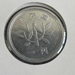 Japonya 1 Yen 1984. Bayraklı Kapamasında