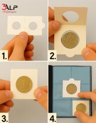 Madeni Para Albümü, Orta Boy, Kapamalı Paralar Için 120 Gözlü 10 Sayfalı- Yeşil Renk